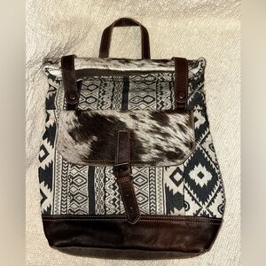 UEC Myra Bag Women’s Cowhide Leather Aztec  Purse/Backpack